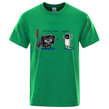 Funny Music Player Male Tops Summer Loose T-Shirt Cotton Crewneck T-Shirt Hip Hop Tee Clothes High Quality T-Shirts Man New