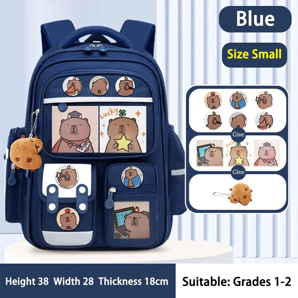 School Bag Waterproof Backpack Large Capacity Alleviate Burden Protecting Spine Widen Straps Backpack for Students Gift