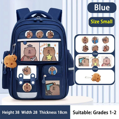 School Bag Waterproof Backpack Large Capacity Alleviate Burden Protecting Spine Widen Straps Backpack for Students Gift