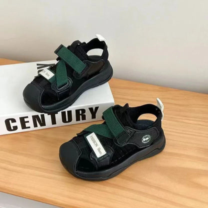 Boys' Sandals Children's Toddler Shoes 1-12 Years Beige Children's Beach Sandals Black Versatile Casual Kids' Sports Sandals
