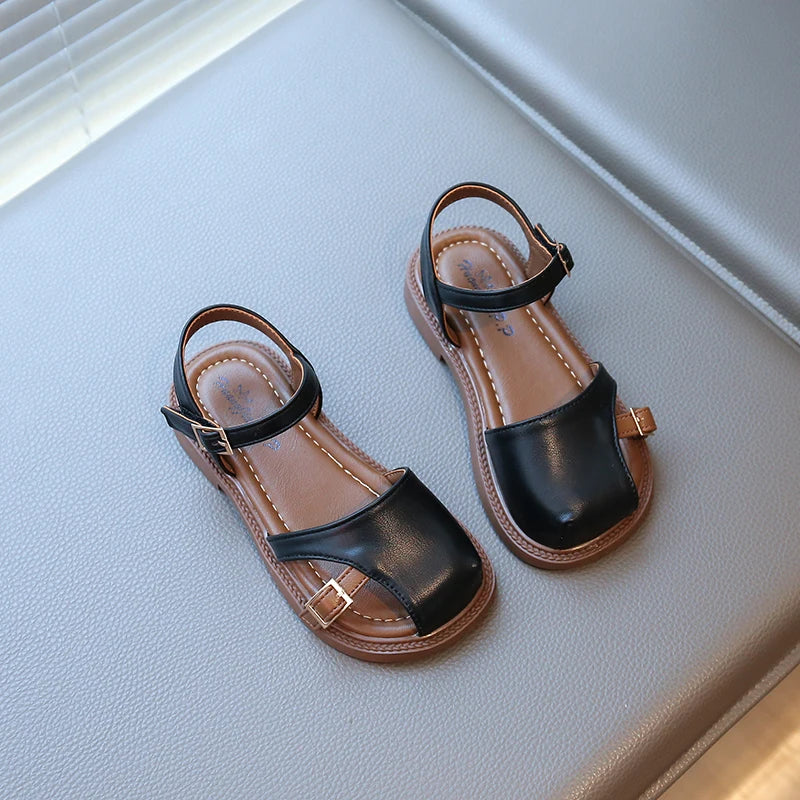 Summer Quick-Dry Children’s Sandals for Girls Non-Slip Soft Sole Toddler Flats Shoes  Princess Style Shoes Party School Elegant