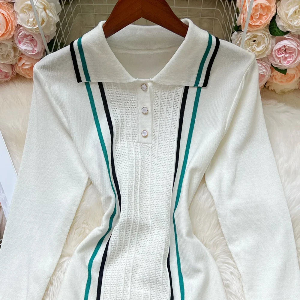 Fashion Women Knitted Mini Dress Ins Hot Sexy Package Hips Ruffled Party Dress Streetwear Lady Outfits Vestidos