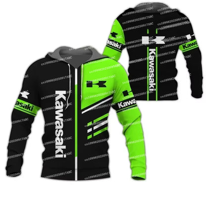 Men's Hooded Men's Sports and Leisure Wear 3D Printed Women Hoodie Adventure Fashion Motorcycle Top