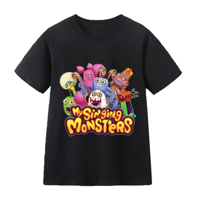 Summer Kids Cartoon Print Sport Clothing Suit Monsters Boys Casual Outfits Children Breathable T Shirt Pocket Shorts 2 Piece Set