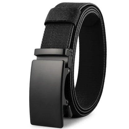 Men Belt Elastic Metal Automatic Buckle Army Outdoor Hunting Tactical Jeans Pants Belt Nylon Breathable Belts 150 Big Size Belts