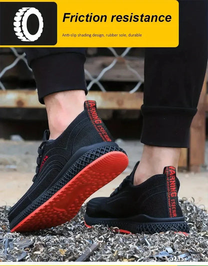 Steel Toe Protective Work Shoes Anti Smash Safety Shoes Men Women Light Work Sneakers Breathable Anti-Stab Indestructible Shoes
