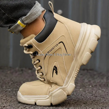 Safety Shoes Man Steel Toe Anti-Puncture Men's Work Shoes Men's Safety Boots Lightweight Men's Boots Security Protective Boot