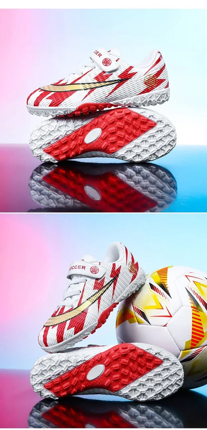 New Child's Football Shoes Society Professional Original Child's Society Cleats Kid Sneakers Indoor Soccer Trainers Youth Sports