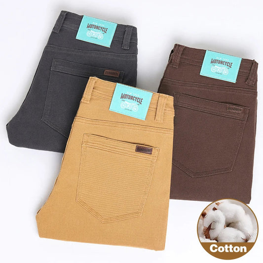 2026 new Cotton Elastic Men's Jeans Spring Fitted Straight Business Casual Trousers Soft Comfortable Fashion Korean Denim Pants