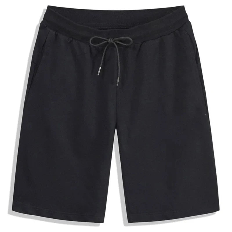 2024 Summer Men's Shorts Elastic Drawstring Shorts Joggers Loose Fitness Breathable Sports 5 Piece Solid Color Casual Pants
