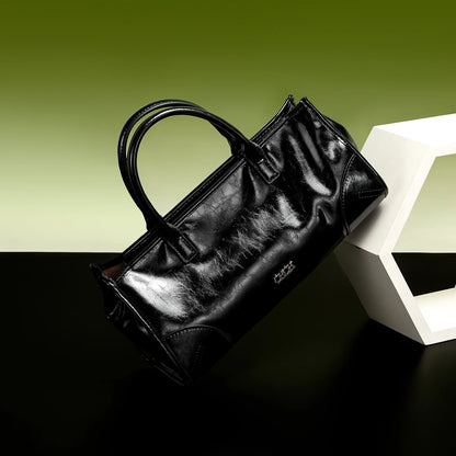 Bolsa de Ombro Feminina CHCH Nova Bolsa de Mão com Estampa de Mármore Preto Alça de Ombro Removível