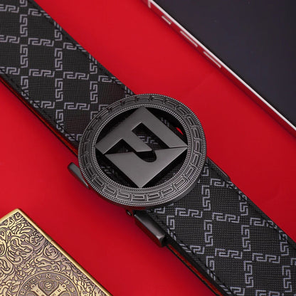 Men's PU Leather Belt with Alloy Buckle, Fashion Casual Business Accessory, Perfect Gift for Boyfriend Husband Father