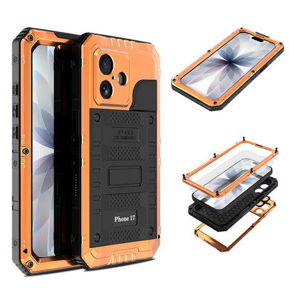 Case For iPhone Air 17 Pro Max 17Pro 17 IP68 Waterproof Metal Heavy Duty Shockproof Cover Glass Screen Protector