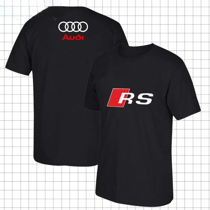 Cotton Men's Crew Neck Short Sleeve Loose Large Size Audi Performance Car Division Audi RS T-Shirt Top