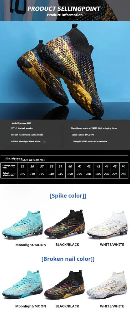 Refreshing Breathable Feet Children's Non-slip Fashion Casual Sports Shoe Youth Soccer Shoes Indoor Outdoor Grass Training Shoes