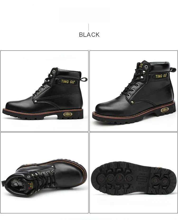 Four Season Labor Protection Shoes Anti Smashing Anti Piercing Steel ToeCap Anti Slip SafetyShoesWear-resistant Protective Shoes