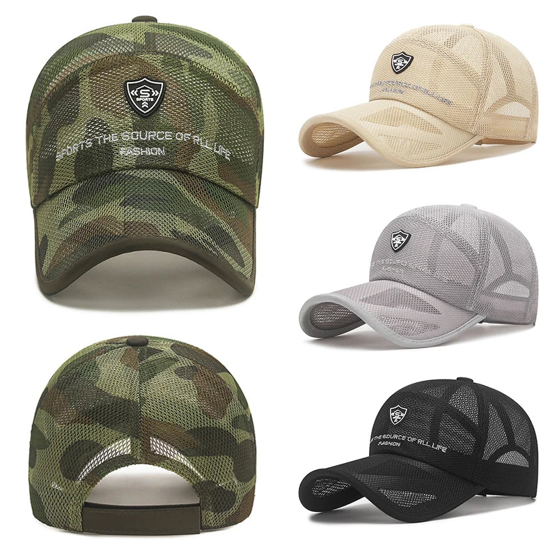 Outdoor Camouflage Mesh Baseball Cap Men Cap Summer Unisex Men And Women Camo Baseball Cap Trucker Hat Casquett