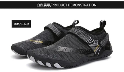 Mens Quick Drying Water Shoes Unisex Breathable Aqua Shoes Slip on Non Slip Wading Shoes Travel Water Park Pool Ladies Sneakers