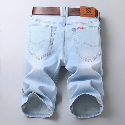 2025 New Summer Brand Stretch Thin Bermuda Masculina Cotton Denim Jeans Men Knee Length Soft Ropa Hombre Shorts