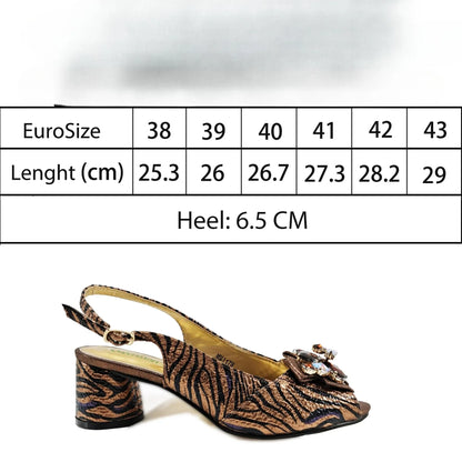 Fashion Women Elegant Gold High Heel Shoe and Matching Bag Set with Rhinestone Accents Stylish Peep Toe Design for Party