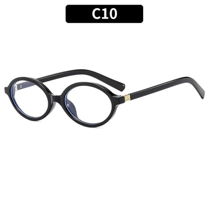 New Oval sunglasses For women Fashion Brand Black Small Frame Sun Glasses Female Retro Clear Lenses Eyewear Lady Trendy UV400