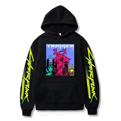 Cross-border Cyberpunk Cyberpunk Print Series Autumn and Winter Men's Hoodies Adult Casual Comfort Long Sleeve Sweatshirts