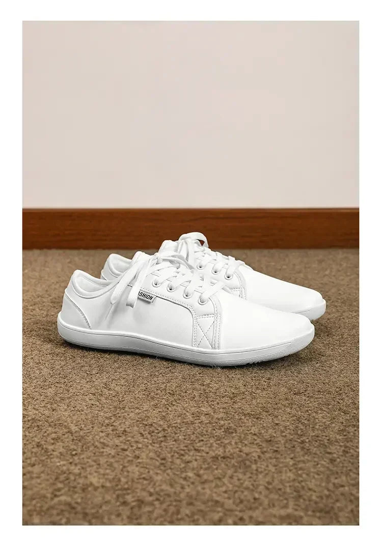 Mens Artificial Leather Wide Barefoot Shoes Unisex Plus Size Male Outdoor Minimalist Sneakers Women Zero Drop Casual Walking
