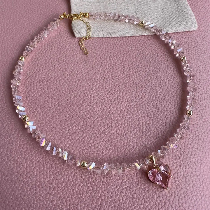 Necklace For Women Female Boho Geometric Baroque Transparent Crystal