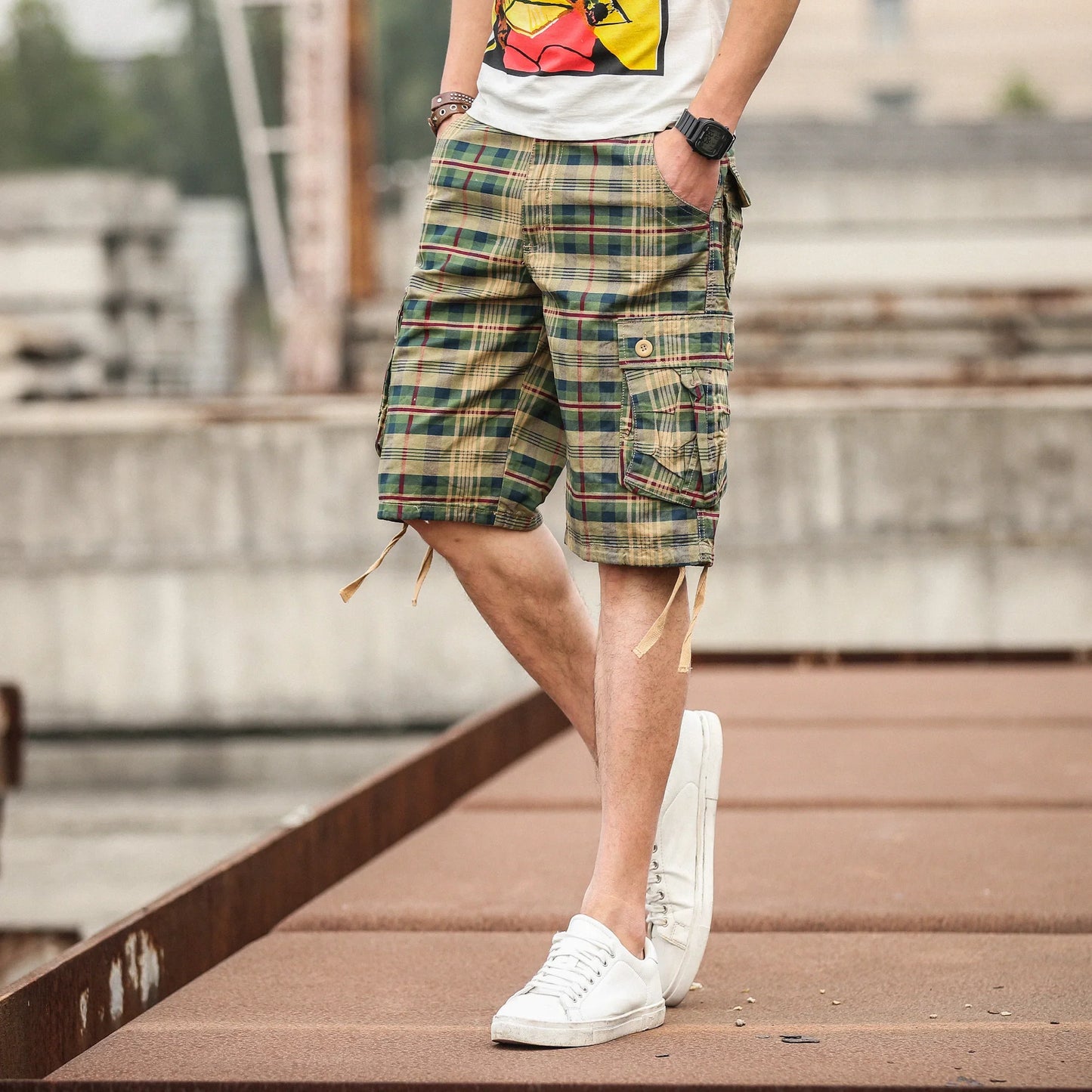 Men's Medium Pants Summer Cotton Comfortable Outdoor Sports Beach Pants
