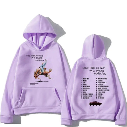 Hoodies Men/Women Clothing Sudaderas Album Nadie Sabe Lo Que Va Pasar Manana Sweatshirts Long Sleeve Autumn Hoody