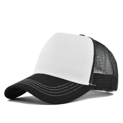 Fashion SunHat Outdoors Trucker Hat Cotton Mesh BreathableBaseball Cap Women Men Summer Sunshade MeshCap Truck Hat Cap Wholesale