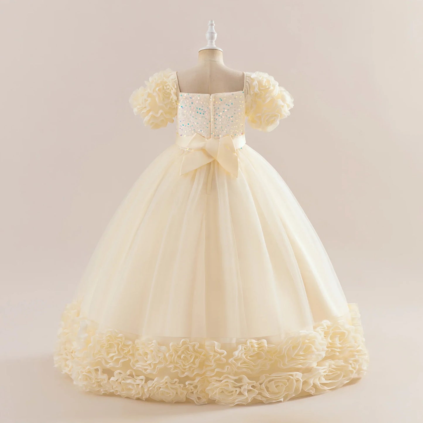 Summer Flower Girls Party Dress Elegant Tulle Bridesmaids Wedding Princess Dresses Girl Gala Birthday Evening Christmas Costumes