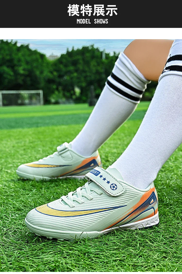 New Men Kids Soccer Shoes Cleats Ultralight Non-Slip Grass Adult Professional Football Boots Boys Training Shoes Drop Shipping