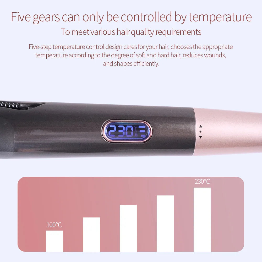 2026 New Hair Straightener Curler 2 in 1 Negative Ion Fast Heating Styling Iron Professional Flat Iron Curling Tool Home Travel