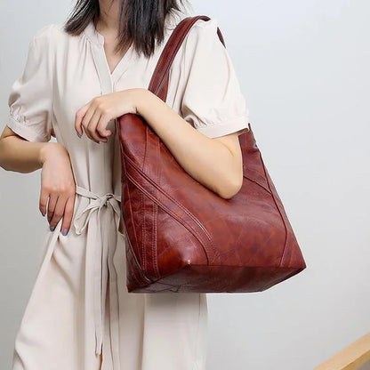 PU Zipper High Quality Women's Shoulder Bag 2024 Soft Faced  Large Capacity Fashionable Commuting Women's Shoulder Bag