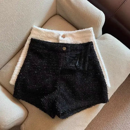 Hotsweet Shorts Women Sexy Skinny Y2k Clothes High Waist European Streetwear Fashion Trouser Cool Thick Button-Fly Wide Leg New