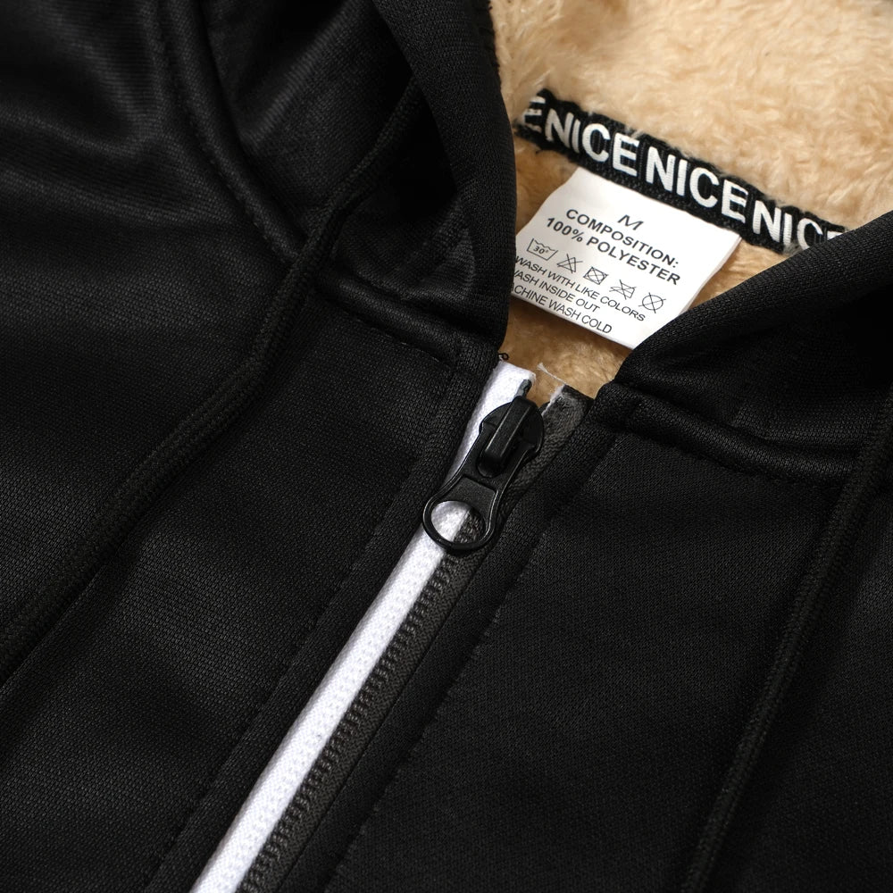 Men's Hoodie Full Zip Hoodie Fleece Jacket Plain Sports & Outdoor Daily Holiday Vintage Streetwear Casual Winter