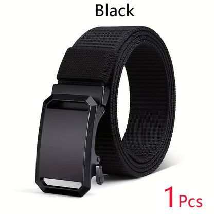 Newest Automatic Buckle Belt Canvas Tactical Waist Belt Durable Casual Outdoor Hunting Golf Adventure Training Pant Belt for Man