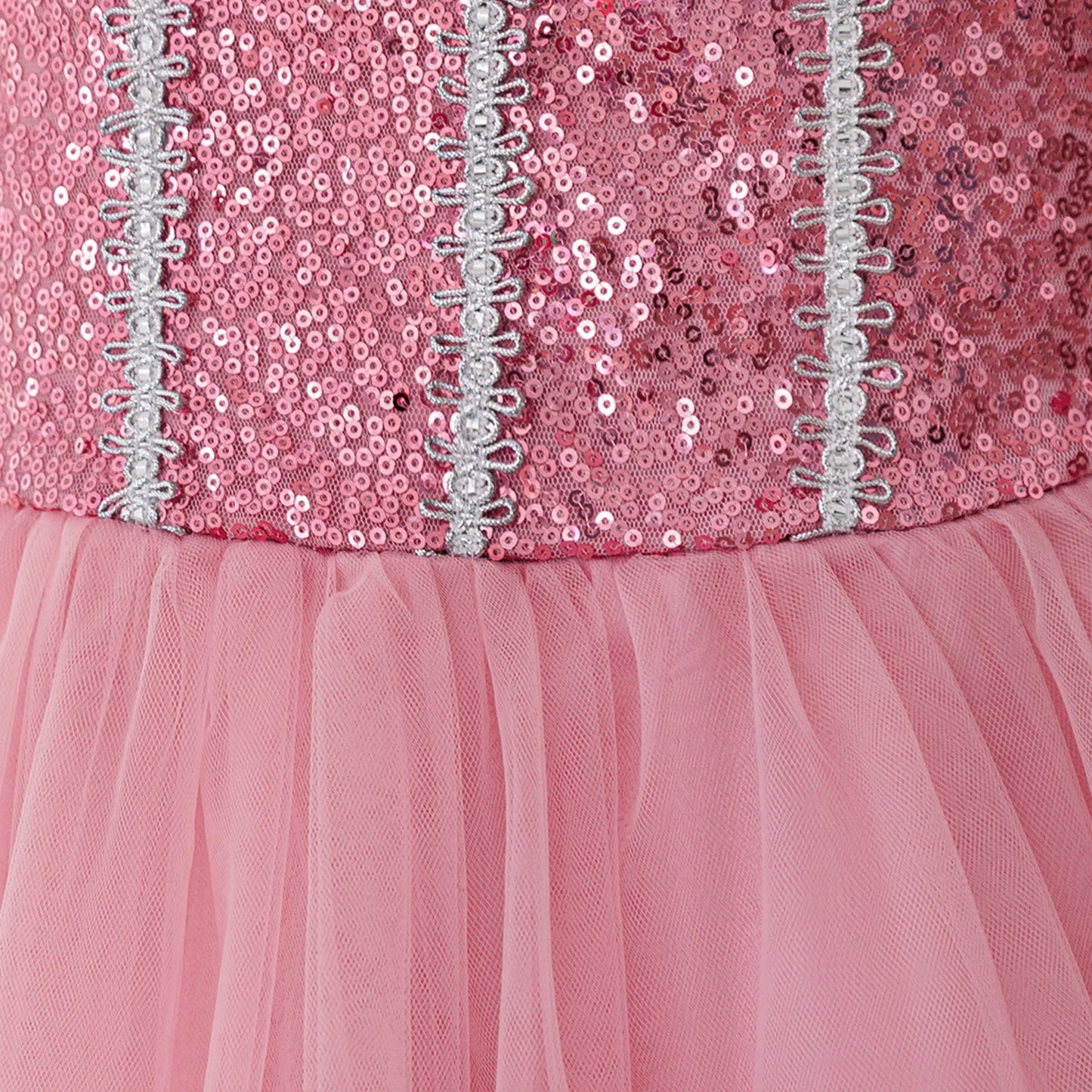 Vestido de Festa de Lantejoulas de Verão para Meninas Madrinhas Elegante Vestido de Baile Princesa para Casamento Vestido de Aniversário de Menina Roupa Infantil para Cerimônia de Formatura