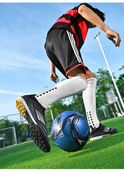 Without-Lace Mens Soccer Shoes f50 SLIP-ON Non-Slip Turf Soccer Cleats TF BOYS FG Training Football Boots Chuteira Campo 35-45