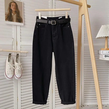 Women's Jeans Summer Thin High-Waisted Loose-Fit Pants