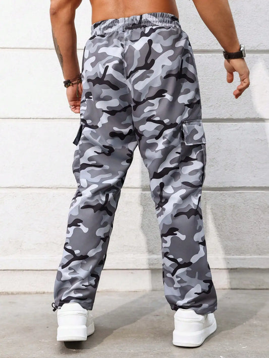 plus Size Men's Camouflage Casual Work Pants Suitable for Outdoor Streetwear Trend Long Trousers