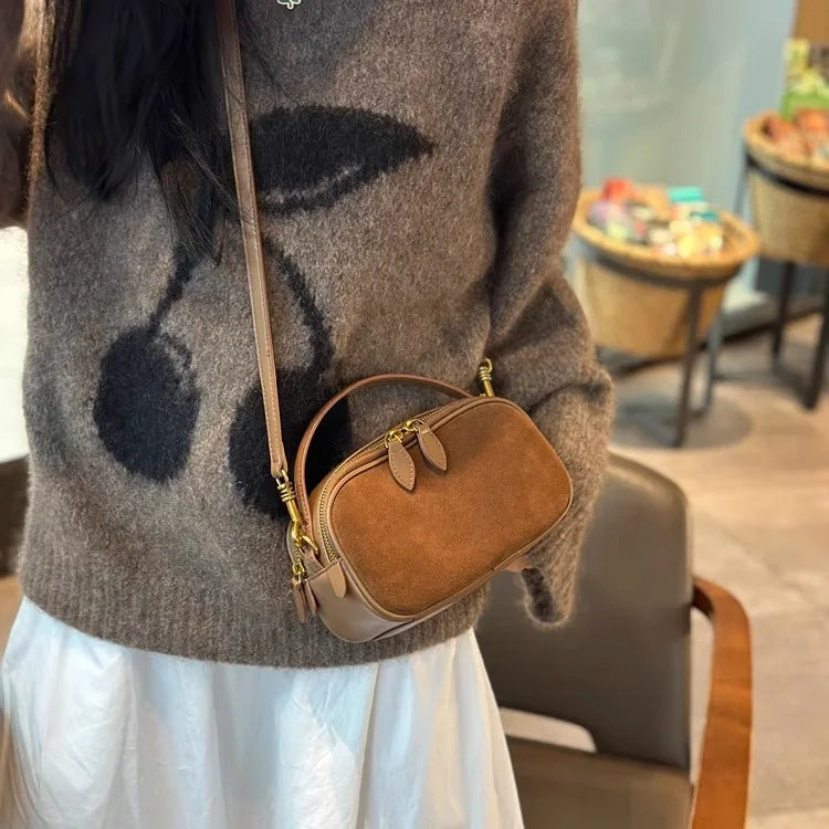 Woman Cowhide Genuine Leather Shoulder Bag Ladies High Quality Leather Handbag Female Fashion Luxury Design Crossbody Bag Women