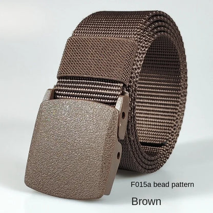 White Automatic Buckle Nylon Army Tactical Men Belt Military Waist Canvas Belt Outdoor Strap Travel Jeans Black Belts for Women
