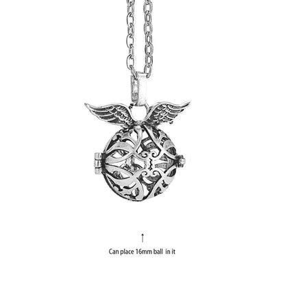 Music Chime Mexico Angel Ball Caller Locket Necklace Antique Vintage Pregnancy Essential Oil Diffuser Aromatherapy Necklace