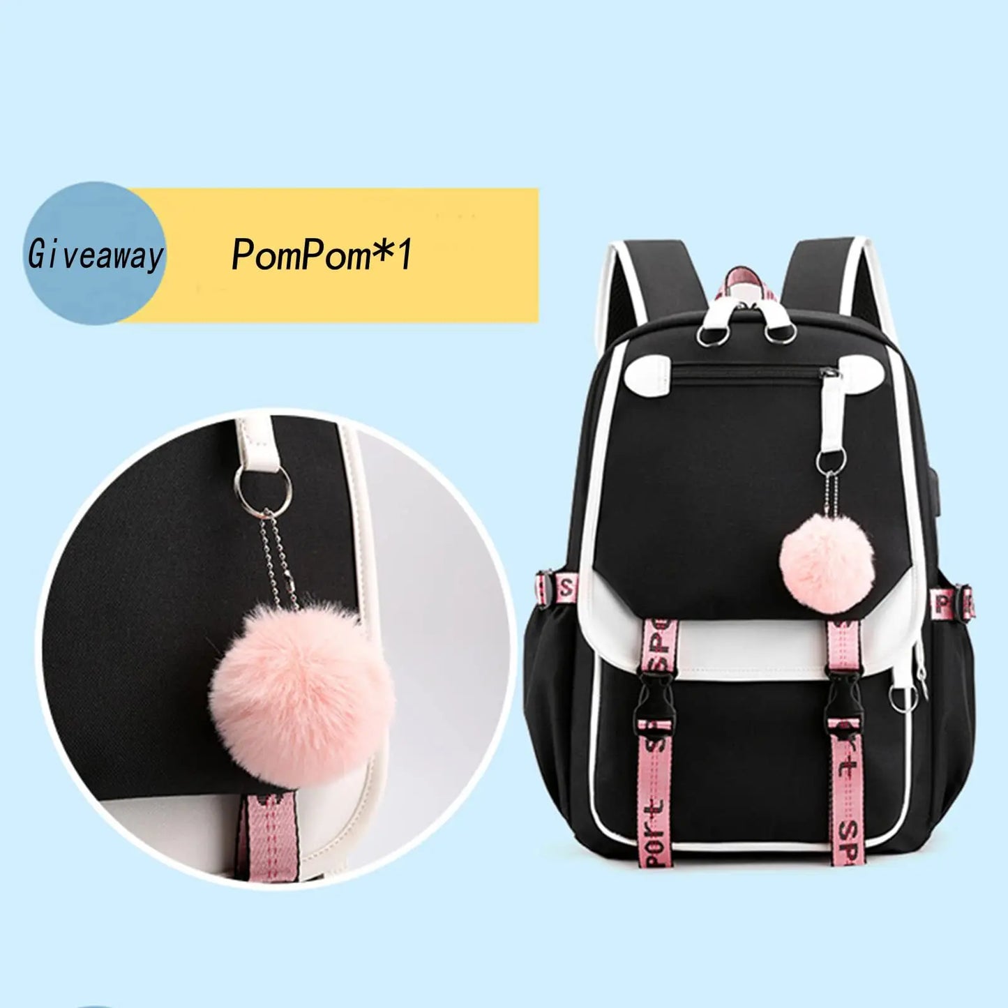 Backpack Cartoon Rucksack Girls School Bag High Capacity Women Backpack