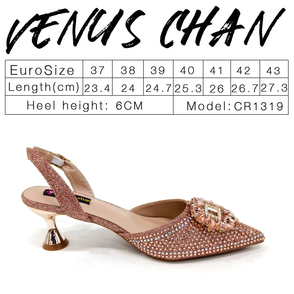 Sandálias Femininas Nigerianas de Alta Qualidade Estilo Italiano Sandálias Africanas Femininas Marca de Grife Sapatos de Luxo Sapatos Femininos 2025