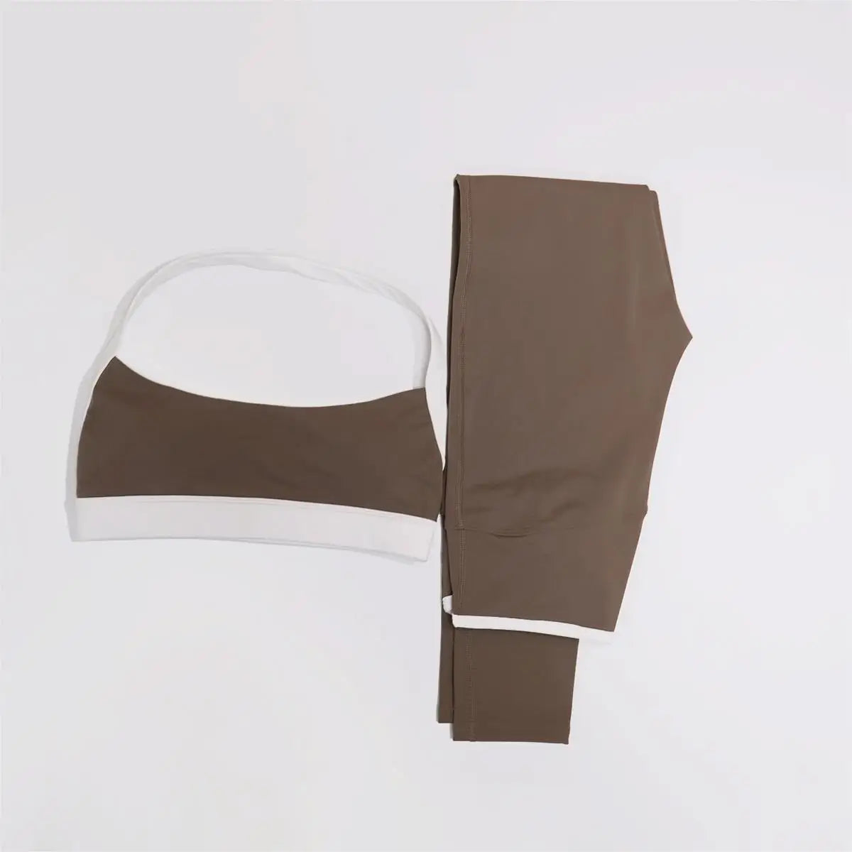 Women Summer Contrasting Sports Bra Shorts Set Female Two-Piece Set Running Shock-Absorbing Neck Hanging Underwear Yoga Set