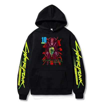 Cross-border Cyberpunk Cyberpunk Print Series Autumn and Winter Men's Hoodies Adult Casual Comfort Long Sleeve Sweatshirts