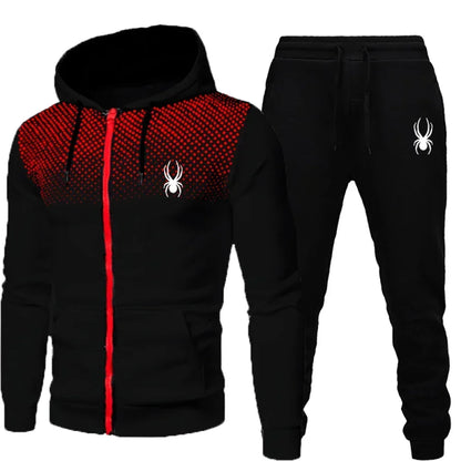 2026 popular two-piece men's sportswear jogging suit sportswear hooded sweatshirt zipper sweatshirt autumn and winter clothing